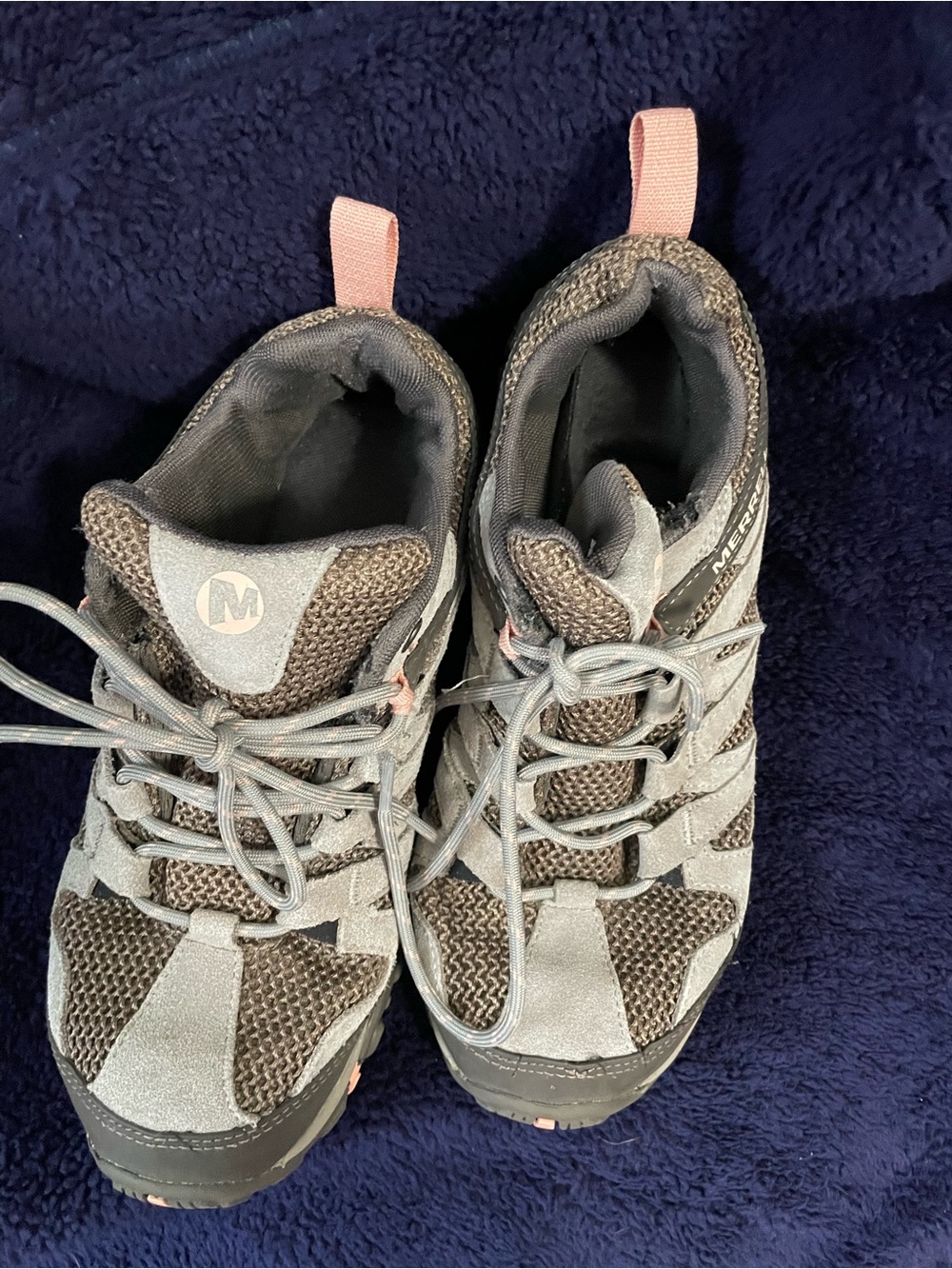 Gray and Peach Merrell Alverstone size 9.5